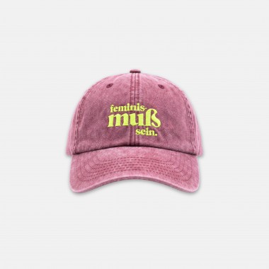 Low profile vintage red Cap  Feminismuss – Brunhilda