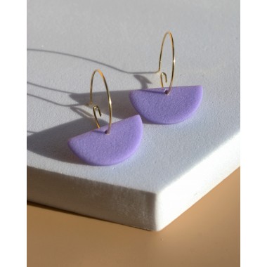 Bunte Creolen mit Textur | 18k vergoldet | Santoclay