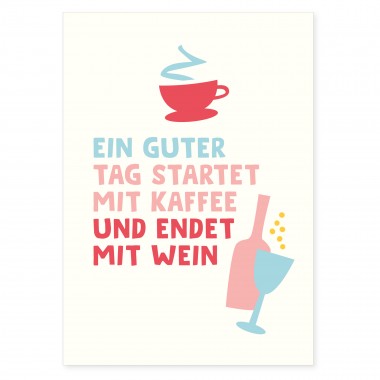 6er Set Postkarten mit Spruch aus Recyclingpapier