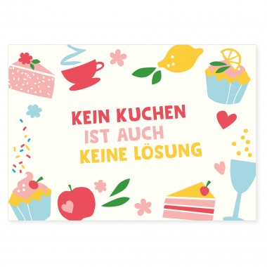 6er Set Postkarten mit Spruch aus Recyclingpapier