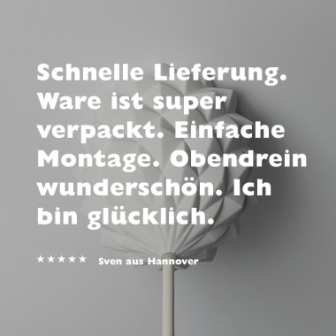 canopie® - Lampenbaldachin – Ananas Gipsweiß