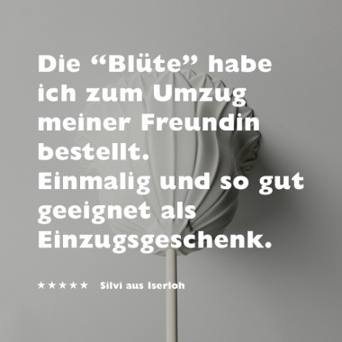 canopie® - Lampenbaldachin – Blüte Nr. 1 Gipsweiß