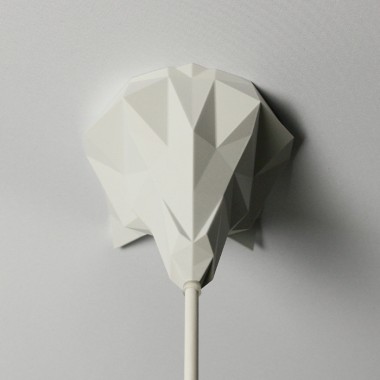 canopie® - Lampenbaldachin – Low Poly Fox Gipsweiß