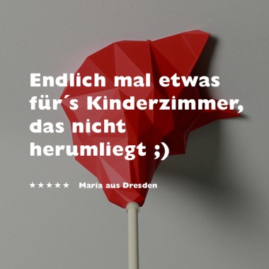 canopie® - Lampenbaldachin – Low Poly Fox Verkehrsrot