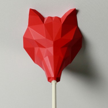 canopie® - Lampenbaldachin – Low Poly Fox Verkehrsrot