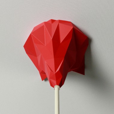 canopie® - Lampenbaldachin – Low Poly Fox Verkehrsrot