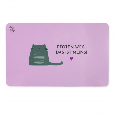 Bow & Hummingbird Frühstücksbrettchen Melamin Katze „Pfoten weg, das ist meins!“ 23,5 × 14,5 cm