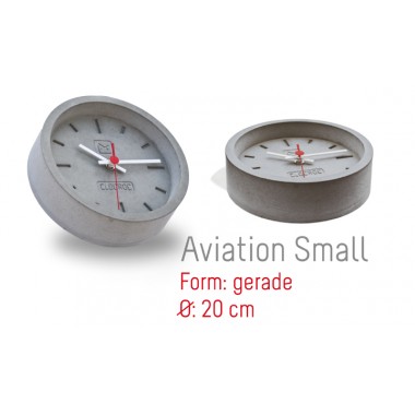 Ambientshop Clocroc Wanduhr aus Beton -  Aviation Small: