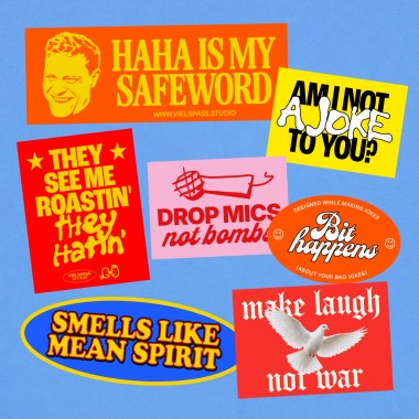 Comedy Stickerset, 10 Stück – Viel Spass Studio