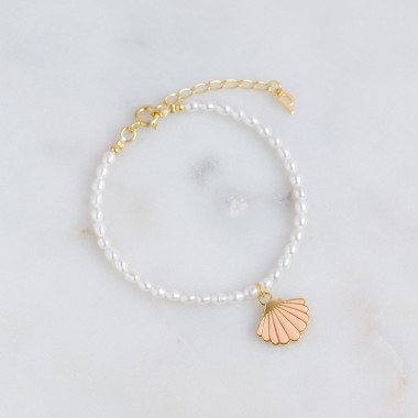 Seashell Pearl Bracelet | Armband aus Süßwasserperlen | Paeoni Colors