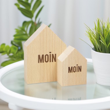 2er Set Deko-Holzhäuschen Moin