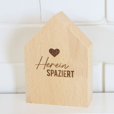 2er Set Deko-Holzhäuschen Hereinspaziert
