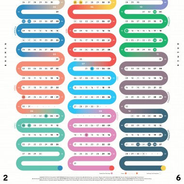 Grafische Jahres-Übersicht 2026 / mit Feiertagen und Ferien deiner Stadt / A3 Naturpapier
