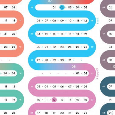 Grafische Jahres-Übersicht 2026 / mit Feiertagen und Ferien deiner Stadt / A3 Naturpapier