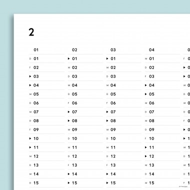 Jahres-Übersicht Nr. 01 2026 (+2025 gratis) / A2 Jahresplaner / doppelseitig / mit & ohne Feiertage / fraurippe