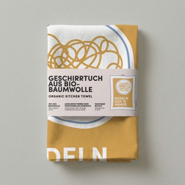 Geschirrtuch - Bio Baumwolle - Nudeln geh´n immer