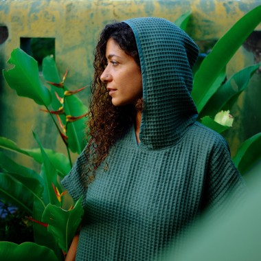 We Make Patterns - Handtuch Poncho Seagrass