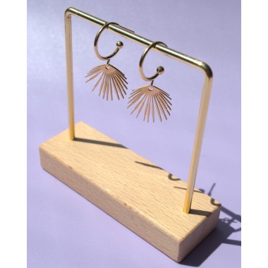 Sonnen-Creolen in Gold | Santoclay