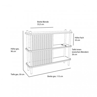 halblang | Sideboard | Regal „Blendend 2“ | Filz
