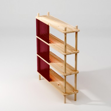 halblang | Regal „Blendend 3“ | Gitter Muster