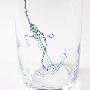 Bow & Hummingbird Kristallglas Anker