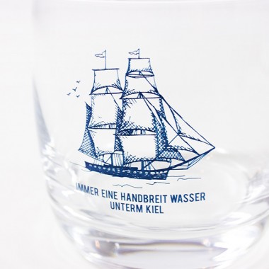 Bow & Hummingbird Kristallglas "Wasser unterm Kiel"