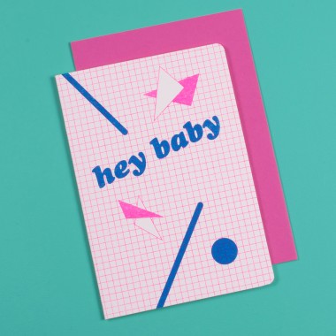 / hey baby - Grußkarte - Risodruck