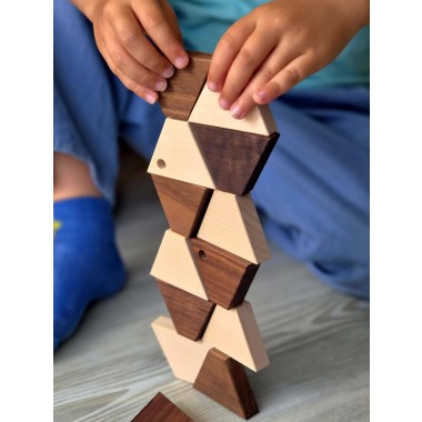 TRAPEZO (Starter Set) - Kreative Holzbausteine zum Stapeln & Balancieren