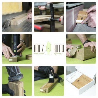 Schlüsselbrett slosilo, Design Schlüsselbrett aus Holz mit Ablage | Holzbutiq