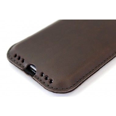 Kingston - iPhone 11 Pro / XS Hülle aus pflanzlich gegerbtem Leder mit 100% Merino Wollfilz innen kaschiert. Breite Version!