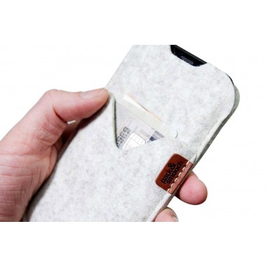 Pack & Smooch iPhone 12 Pro / 12 Hülle mit Kartenfach SHETLAND 100% Merino Wollfilz