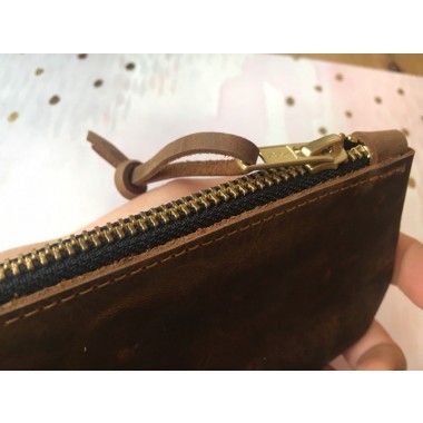 BSaite / Kleines Leder Portemonnaie / kleine Leder Clutch / kleine Leder Geldbörse / Reißverschluss Tasche
