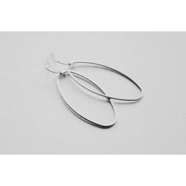 nahili OHRRINGE Unikat "minimal oval" silberne Ellipse 