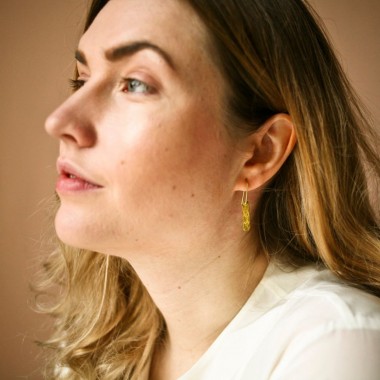 Gudbling // Kleine Rechteck Messing Ohrringe
