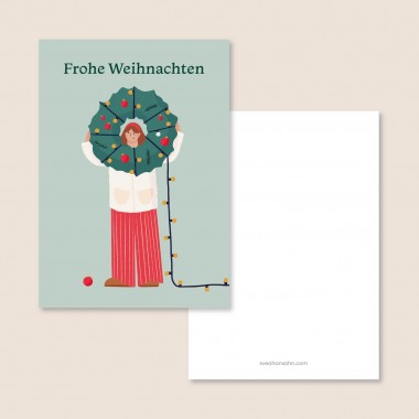 Illustrierte Weihnachtskarten im 6er Set / Svea Hansohn Illustration