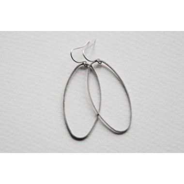 nahili OHRRINGE Unikat "minimal oval" silberne Ellipse 