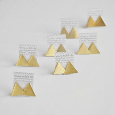 nahili OHRSTECKER "triangle"  Dreieck Ohrschmuck