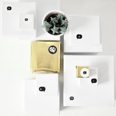 na.hili Adventskalender Sticker 1234 *typewriter* Weihnachten 