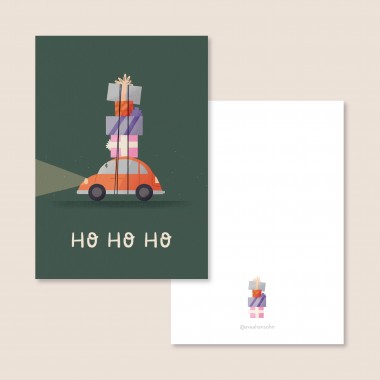 Geschenkeauto / Postkarte A6 / Svea Hansohn Illustration
