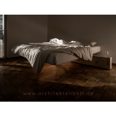 Das Architektenbett - in balance auf Naturstein-Block für Matratzen mit 180 cm x 200 cm