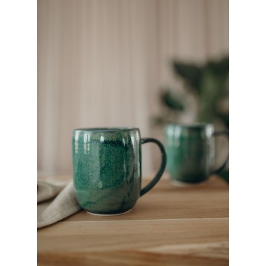 handgemachte Keramiktasse "magic green" | Töpferei am Wald