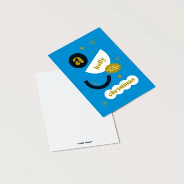 KARTE CHRISTMAS – A Holly Jolly Christmas – Blau – Studio Schön®