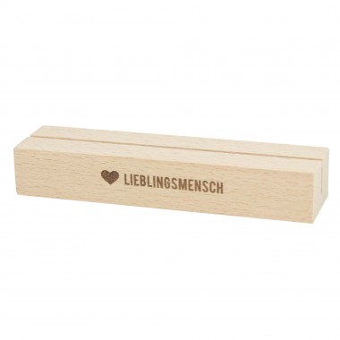 Kartenständer Lieblingsmensch aus nachhaltigem Buchenholz
