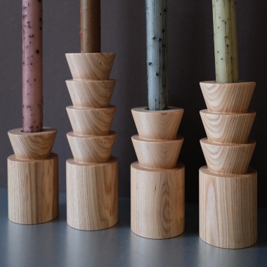 Set 4 Kerzenständer drehbar | zick zack zick zack | rundund