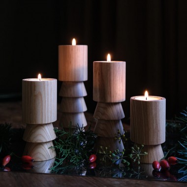 Set 4 Kerzenständer drehbar | zick zack zick zack | rundund