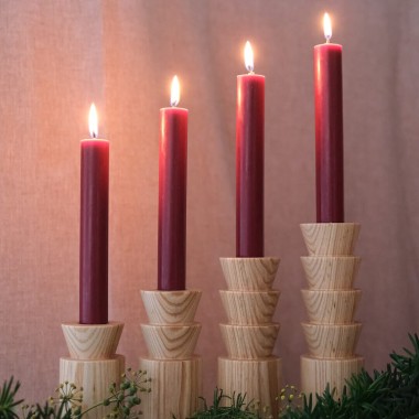 Set 4 Kerzenständer drehbar | zick zack zick zack | rundund