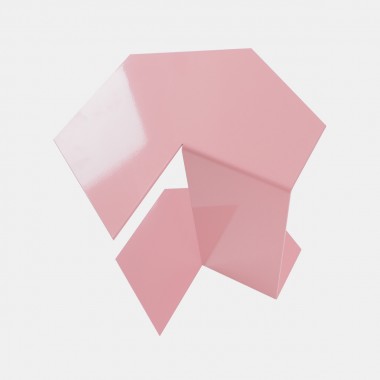hinzkunst Beistell- und Ecktisch „Klabunde“ Edelstahl pulverbeschichtet, rosa