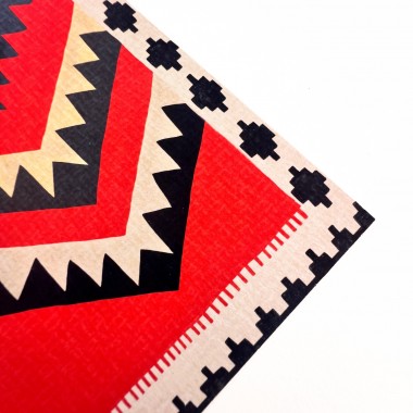 Pattern Kunstdruck / Gicléeprint / Kilim Classic red