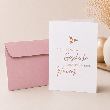 Bow & Hummingbird Weihnachtskarten mit Spruch 3er Set - Edle Karten für Weihnachten