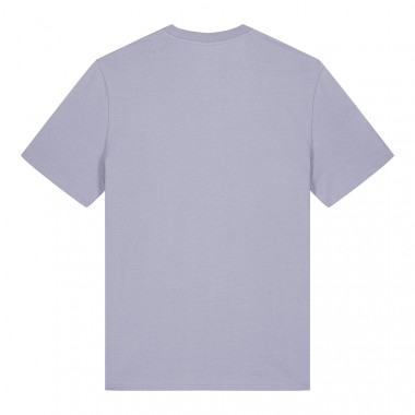 ORGANIC T-SHIRT SMILEY STICK WEISS | UNISEX | LAVENDEL – Studio Schön®